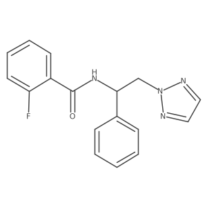 2-fluoro-N-(1-phenyl-2-(2H-1,2,3-triazol-2-yl)ethyl)benzamide结构式
