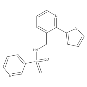 N-((2-(thiophen-2-yl)pyridin-3-yl)methyl)pyridine-3-sulfonamide Structure