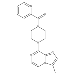 (4-(3-Methyl-[1,2,4]triazolo[4,3-a]pyrazin-8-yl)piperazin-1-yl)(pyridin-2-yl)methanone结构式