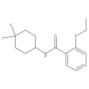 N-(4,4-difluorocyclohexyl)-2-(ethylthio)benzamide结构式