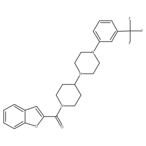 Benzofuran-2-yl(4-(4-(3-(trifluoromethyl)phenyl)piperazin-1-yl)piperidin-1-yl)methanone Structure