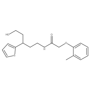 N-(5-hydroxy-3-(thiophen-2-yl)pentyl)-2-(o-tolyloxy)acetamide结构式