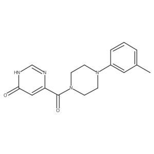 (6-Hydroxypyrimidin-4-yl)(4-(m-tolyl)piperazin-1-yl)methanone结构式