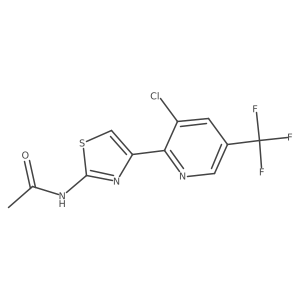 N-{4-[3-chloro-5-(trifluoromethyl)pyridin-2-yl]-1,3-thiazol-2-yl}acetamide Structure