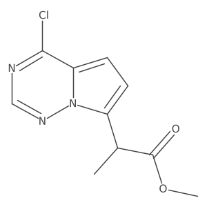 Methyl 2-(4-chloropyrrolo[2,1-f][1,2,4]triazin-7-yl)propanoate Structure