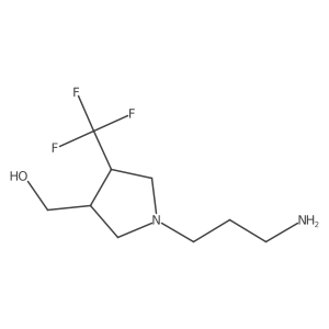 (1-(3-Aminopropyl)-4-(trifluoromethyl)pyrrolidin-3-yl)methanol结构式