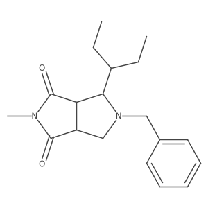 5-benzyl-2-methyl-4-(pentan-3-yl)tetrahydropyrrolo[3,4-c]pyrrole-1,3(2H,3aH)-dione Structure
