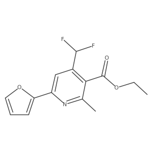 Ethyl 4-(difluoromethyl)-6-(furan-2-yl)-2-methylnicotinate Structure