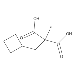 2-(Cyclobutylmethyl)-2-fluoropropanedioic acid结构式