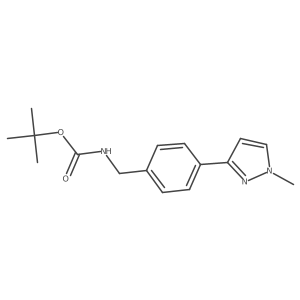 tert-butyl (4-(1-methyl-1H-pyrazol-3-yl)benzyl)carbamate Structure