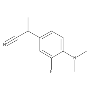 2-[4-(Dimethylamino)-3-fluorophenyl]propanenitrile结构式