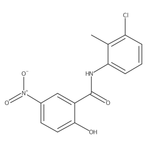 3'-Chloro-2'-methyl-2-hydroxy-5-nitrobenzanilide Structure