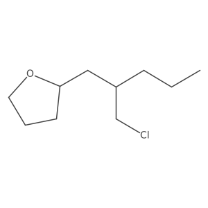(2R)-2-[2-(chloromethyl)pentyl]oxolane结构式