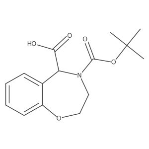 4-[(Tert-butoxy)carbonyl]-2,3,4,5-tetrahydro-1,4-benzoxazepine-5-carboxylic acid结构式