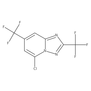5-Chloro-2,7-bis(trifluoromethyl)-[1,2,4]triazolo[1,5-a]pyridine结构式