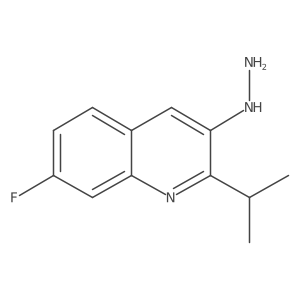 7-Fluoro-3-hydrazinyl-2-(propan-2-yl)quinoline Structure