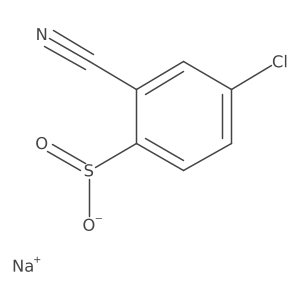 Sodium 4-chloro-2-cyanobenzene-1-sulfinate结构式