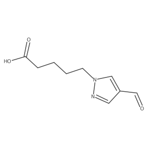 5-(4-formyl-1H-pyrazol-1-yl)pentanoic acid结构式