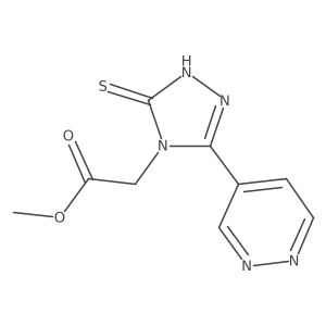 methyl 2-[3-(pyridazin-4-yl)-5-sulfanyl-4H-1,2,4-triazol-4-yl]acetate结构式
