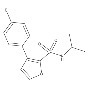 3-(4-fluorophenyl)-N-(propan-2-yl)furan-2-sulfonamide结构式