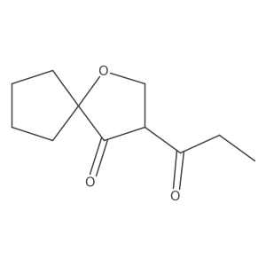 3-Propanoyl-1-oxaspiro[4.4]nonan-4-one Structure