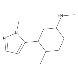 N,4-dimethyl-3-(1-methyl-1H-pyrazol-5-yl)cyclohexan-1-amine Structure