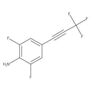 2,6-Difluoro-4-(trifluoroprop-1-yn-1-yl)aniline结构式