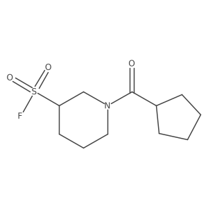 1-Cyclopentanecarbonylpiperidine-3-sulfonyl fluoride结构式