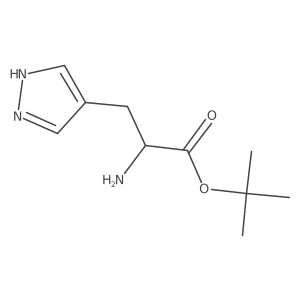 tert-butyl 2-amino-3-(1H-pyrazol-4-yl)propanoate结构式