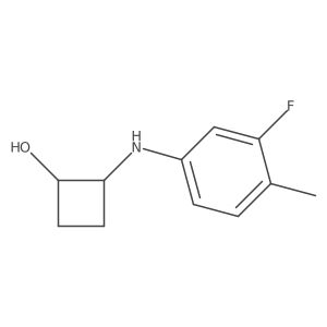 trans-2-[(3-Fluoro-4-methylphenyl)amino]cyclobutan-1-ol Structure