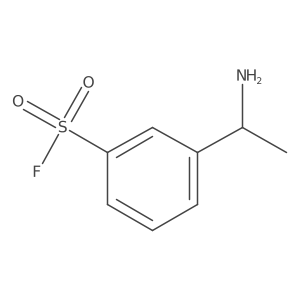 3-[(1S)-1-aminoethyl]benzene-1-sulfonyl fluoride结构式