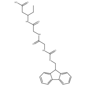 (3S)-3-{2-[2-({[(9H-fluoren-9-yl)methoxy]carbonyl}amino)acetamido]acetamido}pentanoic acid结构式