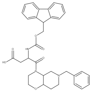 4-{6-benzyl-octahydro-2H-pyrido[4,3-b]morpholin-4-yl}-3-({[(9H-fluoren-9-yl)methoxy]carbonyl}amino)-4-oxobutanoic acid Structure