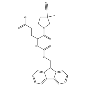 5-(3-cyano-3-methylpyrrolidin-1-yl)-4-({[(9H-fluoren-9-yl)methoxy]carbonyl}amino)-5-oxopentanoic acid结构式