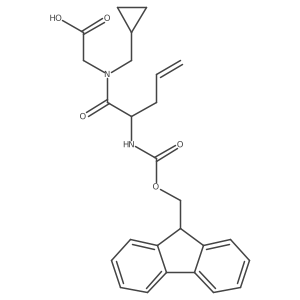 2-[N-(cyclopropylmethyl)-2-({[(9H-fluoren-9-yl)methoxy]carbonyl}amino)pent-4-enamido]acetic acid结构式