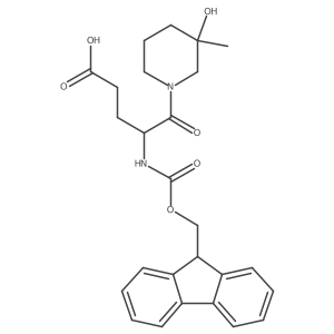 4-({[(9H-fluoren-9-yl)methoxy]carbonyl}amino)-5-(3-hydroxy-3-methylpiperidin-1-yl)-5-oxopentanoic acid Structure