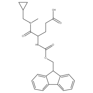 4-[(cyclopropylmethyl)(methyl)carbamoyl]-4-({[(9H-fluoren-9-yl)methoxy]carbonyl}amino)butanoic acid结构式