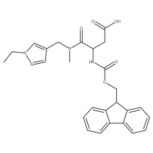 3-{[(1-ethyl-1H-pyrazol-4-yl)methyl](methyl)carbamoyl}-3-({[(9H-fluoren-9-yl)methoxy]carbonyl}amino)propanoic acid Structure