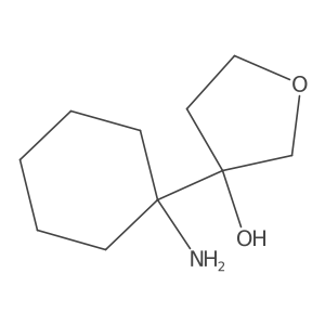 3-(1-Aminocyclohexyl)oxolan-3-ol结构式