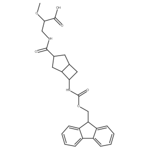 3-{[6-({[(9H-fluoren-9-yl)methoxy]carbonyl}amino)bicyclo[3.2.0]heptan-3-yl]formamido}-2-methoxypropanoic acid Structure