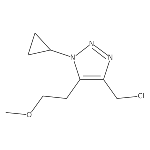 4-(chloromethyl)-1-cyclopropyl-5-(2-methoxyethyl)-1H-1,2,3-triazole结构式