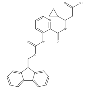 3-cyclopropyl-3-{[3-({[(9H-fluoren-9-yl)methoxy]carbonyl}amino)pyridin-2-yl]formamido}propanoic acid Structure