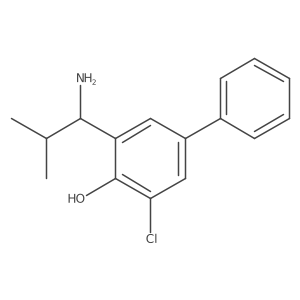 2-(1-Amino-2-methylpropyl)-6-chloro-4-phenylphenol结构式