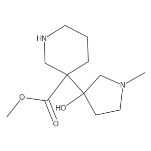 Methyl 3-(3-hydroxy-1-methylpyrrolidin-3-yl)piperidine-3-carboxylate Structure