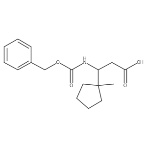3-{[(Benzyloxy)carbonyl]amino}-3-(1-methylcyclopentyl)propanoic acid结构式