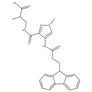 2-({[4-({[(9H-fluoren-9-yl)methoxy]carbonyl}amino)-1-methyl-1H-pyrazol-3-yl]formamido}oxy)propanoic acid Structure