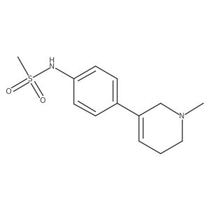 N-[4-(1-methyl-1,2,5,6-tetrahydropyridin-3-yl)phenyl]methanesulfonamide结构式