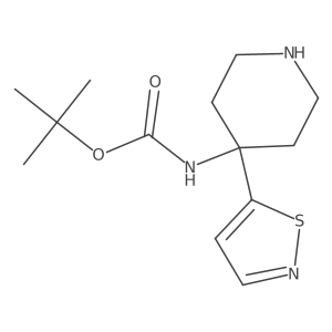 tert-butyl N-[4-(1,2-thiazol-5-yl)piperidin-4-yl]carbamate结构式