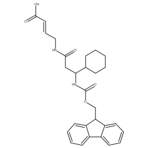 4-[3-cyclohexyl-3-({[(9H-fluoren-9-yl)methoxy]carbonyl}amino)propanamido]but-2-enoic acid结构式