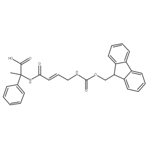 2-[4-({[(9H-fluoren-9-yl)methoxy]carbonyl}amino)but-2-enamido]-2-phenylpropanoic acid结构式